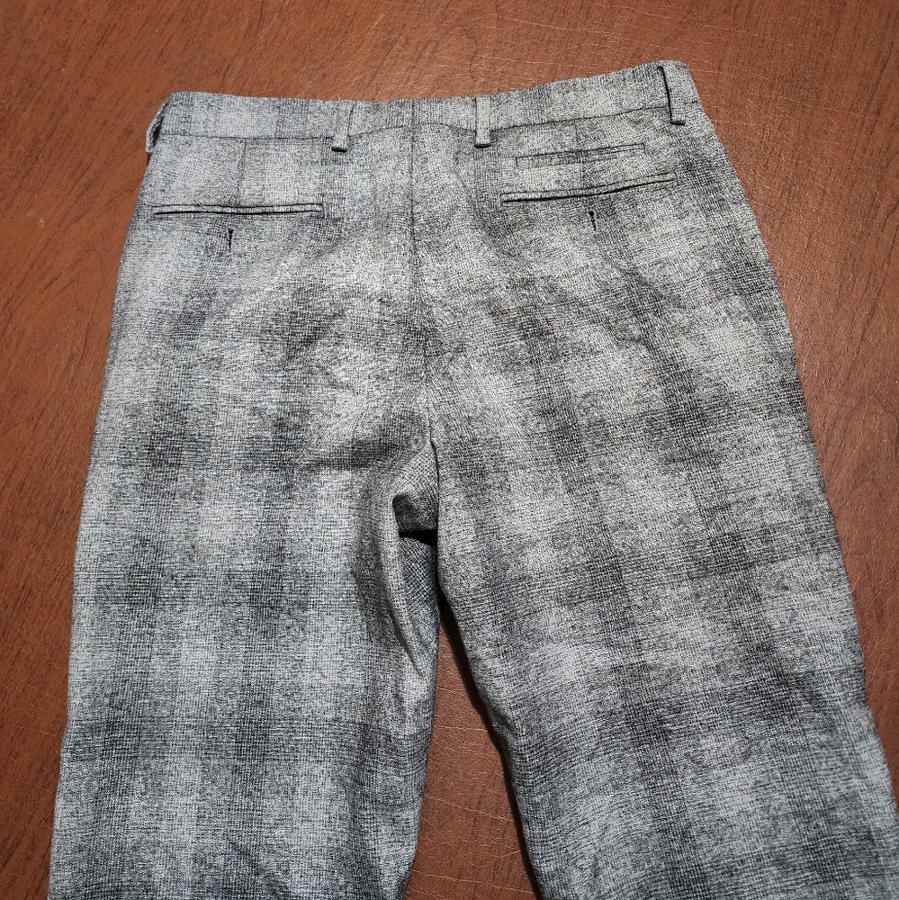 Murano Black and Gray Checkered Men's Vest and Pants Set - Picture 13 of 16